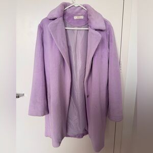Eggie Purple Women's Faux Fur Coat